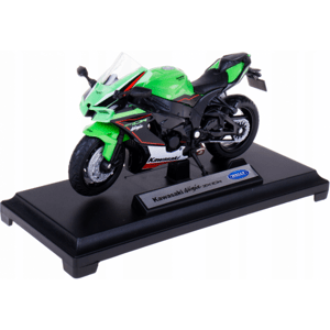 008690 Model motorky na podstavě - Welly 1:18 - Kawasaki Ninja ZX-10R