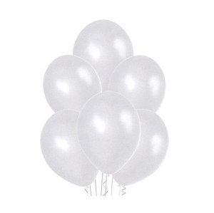 Balónek bílý metalický 070 - 10 ks Belbal Balónek bílý metalický 070 - 10 ks Belbal