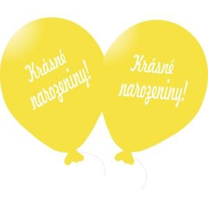 Balónek žlutý Krásné narozeniny! Balonky.cz Balónek žlutý Krásné narozeniny! Balonky.cz