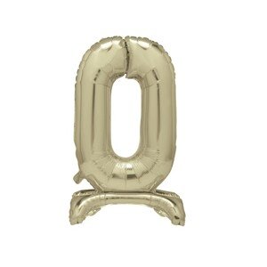 Balónek fóliový číslo 0 zlaté stojící 70 cm Balónek fóliový číslo 0 zlaté stojící 70 cm