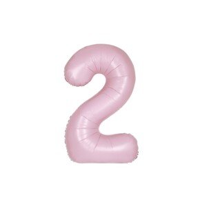 Balónek narozeniny číslo 2 světle růžové 86 cm Balónek narozeniny číslo 2 světle růžové 86 cm