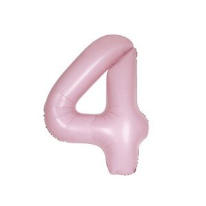 Balónek narozeniny číslo 4 světle růžové 86 cm Balónek narozeniny číslo 4 světle růžové 86 cm