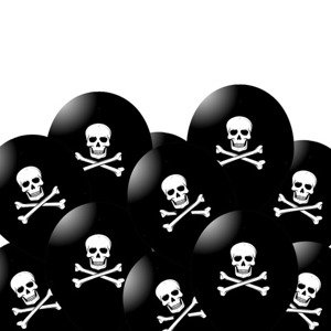 Balonek pirát černý 20 ks Balonek pirát černý 20 ks