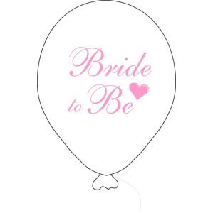 Bride to be balónek bílý