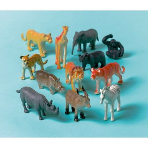 Zvířátka safari plastové 12 ks Amscan Zvířátka safari plastové 12 ks Amscan