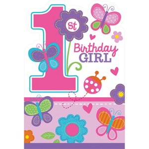 Pozvánky na 1. narozeniny holka 8 ks Amscan Pozvánky na 1. narozeniny holka 8 ks Amscan