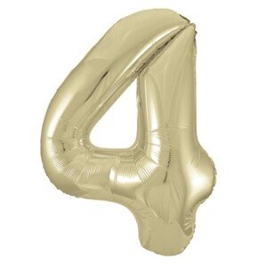 Balónek fóliový narozeniny číslo 4 zlatý 86cm Balónek fóliový narozeniny číslo 4 zlatý 86cm