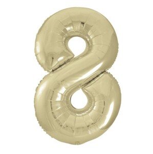 Balónek fóliový narozeniny číslo 8 zlatý 86cm Balónek fóliový narozeniny číslo 8 zlatý 86cm