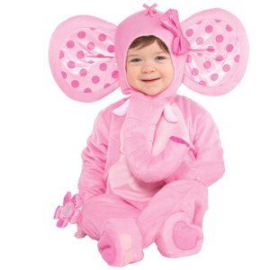 Amscan dětský kostým Slon růžový 6 - 12 měsíců, 80 cm Amscan dětský kostým Slon růžový 6 - 12 měsíců, 80 cm