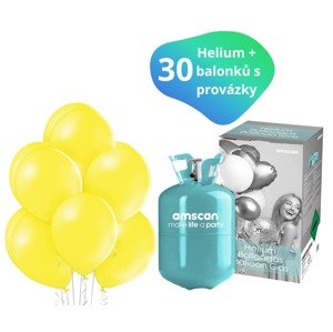 Helium sada + balónky 30 ks žluté Helium sada + balónky 30 ks žluté