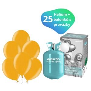 Helium sada + balónky zlaté metalické Helium sada + balónky zlaté metalické