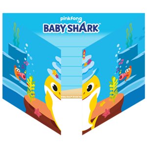 Baby Shark pozvánky na narozeniny 8 ks Amscan Baby Shark pozvánky na narozeniny 8 ks Amscan