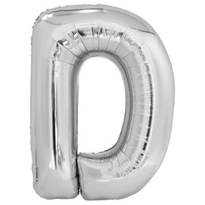 Písmeno D stříbrný foliový balónek 86 cm Amscan Písmeno D stříbrný foliový balónek 86 cm Amscan