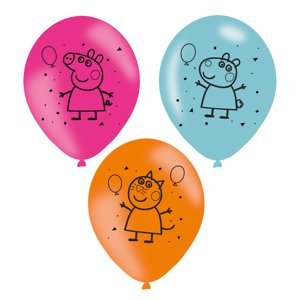 Prasátko Peppa balónky 6 ks 23 cm Amscan Prasátko Peppa balónky 6 ks 23 cm Amscan