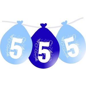 Balonky narozeniny číslo 5, visící 5ks modré balonky.cz Balonky narozeniny číslo 5, visící 5ks modré balonky.cz