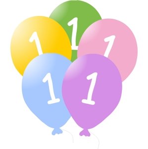 Narozeninové balonky s číslem 1, 5ks - balonky.cz Narozeninové balonky s číslem 1, 5ks - balonky.cz