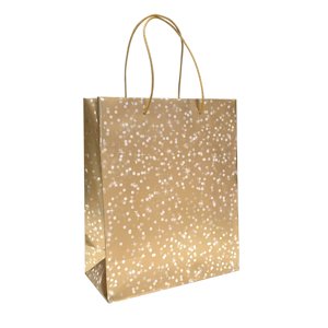Dárková taška zlatá lesklá 22 cm x 10 cm x 27 cm Dárková taška zlatá lesklá 22 cm x 10 cm x 27 cm