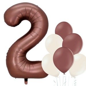 Balónek číslo 2 hnědý 66 cm la griseo Balónek číslo 2 hnědý 66 cm la griseo