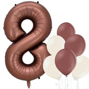 Balónek číslo 8 hnědý 66 cm la griseo Balónek číslo 8 hnědý 66 cm la griseo
