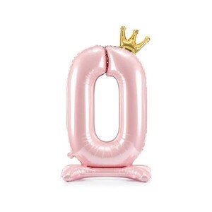 Balónek číslo 0 stojící růžový s korunkou 84 cm Balónek číslo 0 stojící růžový s korunkou 84 cm