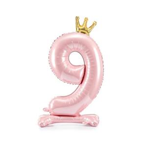Balónek číslo 9 stojící růžový s korunkou 84 cm Balónek číslo 9 stojící růžový s korunkou 84 cm