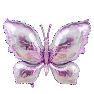 Motýl světle fialový balónek 74 cm x 98 cm Motýl světle fialový balónek 74 cm x 98 cm