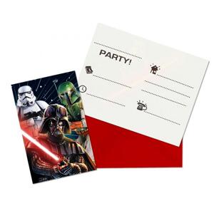 Star Wars pozvánky na oslavu 6 ks Star Wars pozvánky na oslavu 6 ks