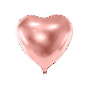 Balónek srdce růžovo zlatý