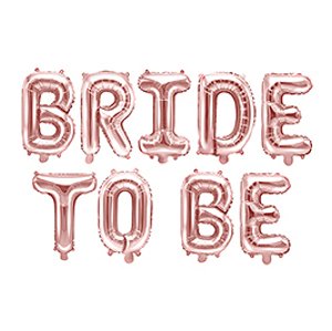 Balónek fóliový Bride to be růžovo zlatý 340 cm