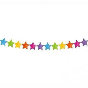 Girlanda barevná hvězdíčky 360 x 18 x 18 cm