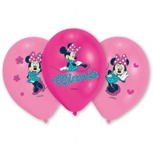 Balónky latexové růžové "Minnie" 6 ks