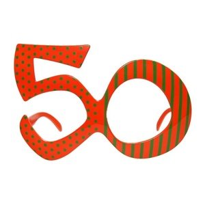 Narozeninové party brýle  "50 let" oranžové