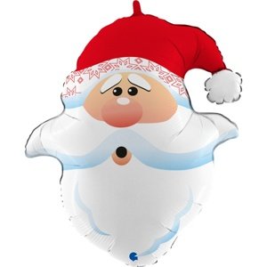 Vánoční balónek fóliový Zvědavý Santa 26" 66 cm