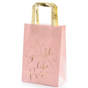 Prosecco párty - Tašky na dárky růžové 18 x 26 x 10 cm , 6 ks