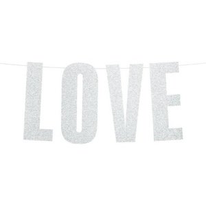 Banner Love stříbrný