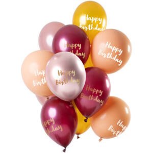 Balónky buket narozeninové latexové 12 ks 30 cm