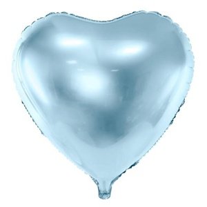 Balónek fóliový srdce světle modré 45 cm
