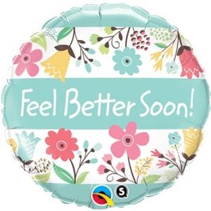 Balónek fóliový Feel Better Soon! Květiny