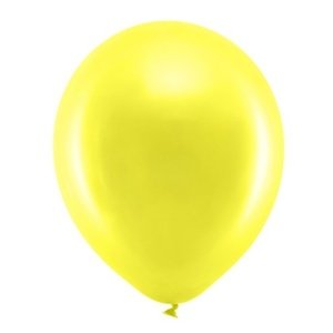 Balónky dekorační metalické 23 cm Rainbow žluté 100 ks