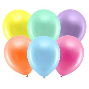 Balónky dekorační metalické 30 cm Rainbow mix barev 100 ks
