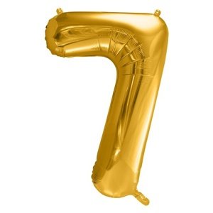 Balónek fóliový číslo 7 zlaté 86 cm