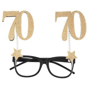 Brýle na oslavu narozenin glitrové "70 let"