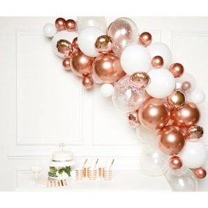 SADA balónků na balonkovou girlandu růžové zlato 66 ks