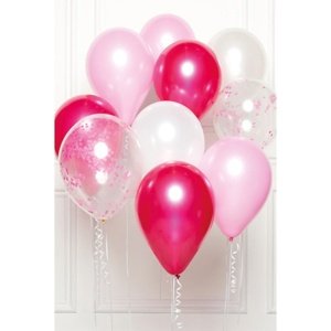 Balónkový buket latexový růžový 10 ks