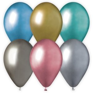Balónky latexové chromové mix barev 33 cm 50 ks