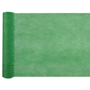 Šerpa / běhoun na stůl - netkaná textilie tm. zelená 10 m x 30 cm
