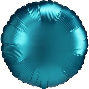 Balónek fóliový Kruh saténový modrý 43 cm