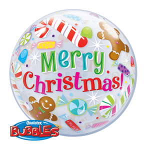 Balónová bublina Merry Christmas 56 cm