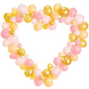 Love party – Srdce Girlanda s rámem, růžové, 160 cm