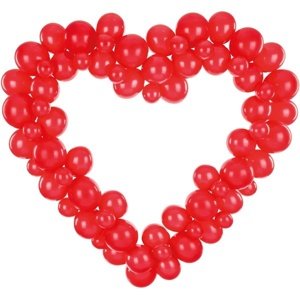 Love party – Srdce červené s rámem 160 cm